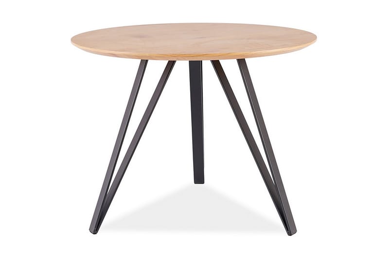 Thaleia Spisebord 100 cm Rundt - Eg/Mat sort - Spisebord og køkkenbord