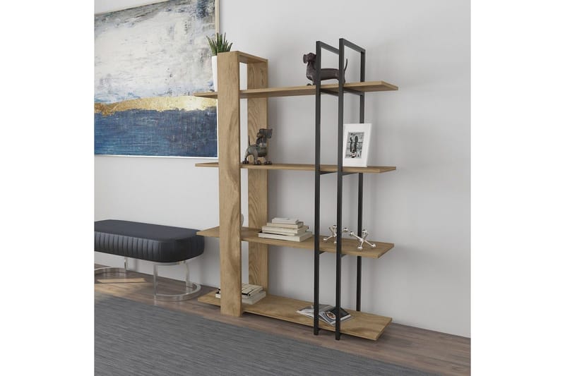 Thyra Bogreol 120 cm - Eg/Sort - Opbevaring - Hylder & Reoler - Bogreol