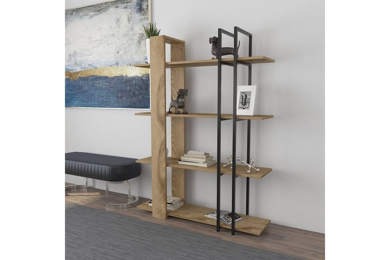 Thyra Bogreol 120 cm - Eg/Sort - Opbevaring - Hylder & Reoler - Bogreol