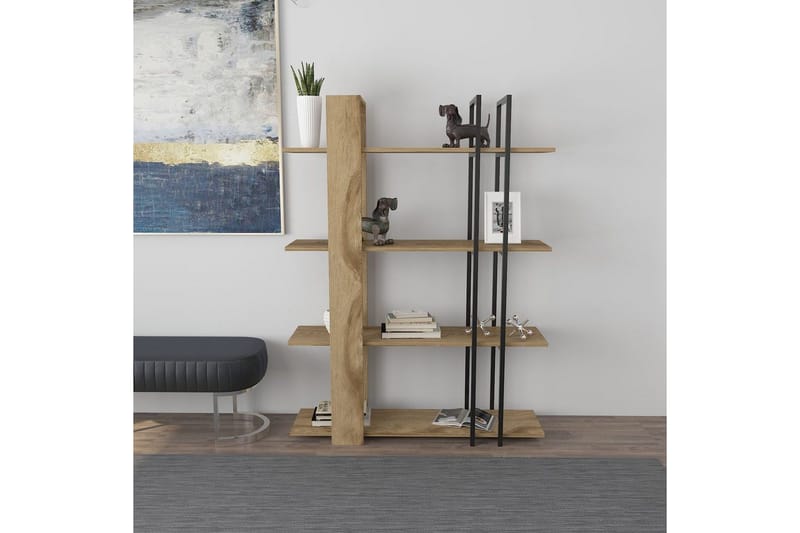 Thyra Bogreol 120 cm - Eg/Sort - Opbevaring - Hylder & Reoler - Bogreol