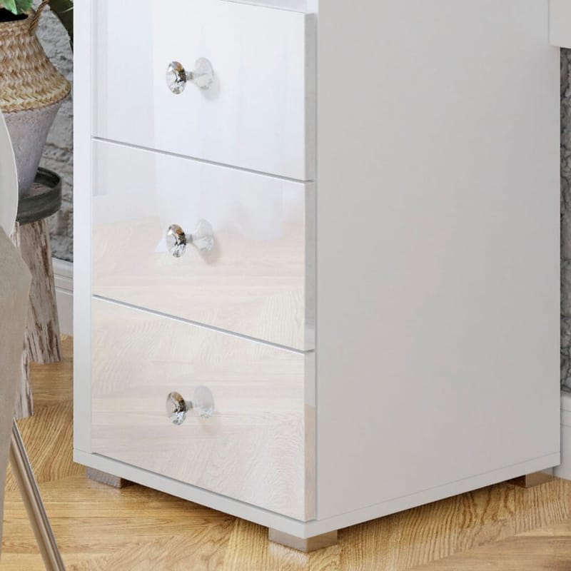 Toiletbord med spejl Diva med 3 Skuffer - Møbler - Borde - Sminkebord & konsolbord