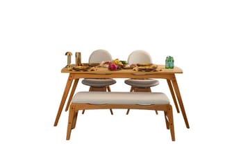 Touch Spisegruppe 160 cm Rektangulær - Natur - Møbler - Borde - Spisebordssæt