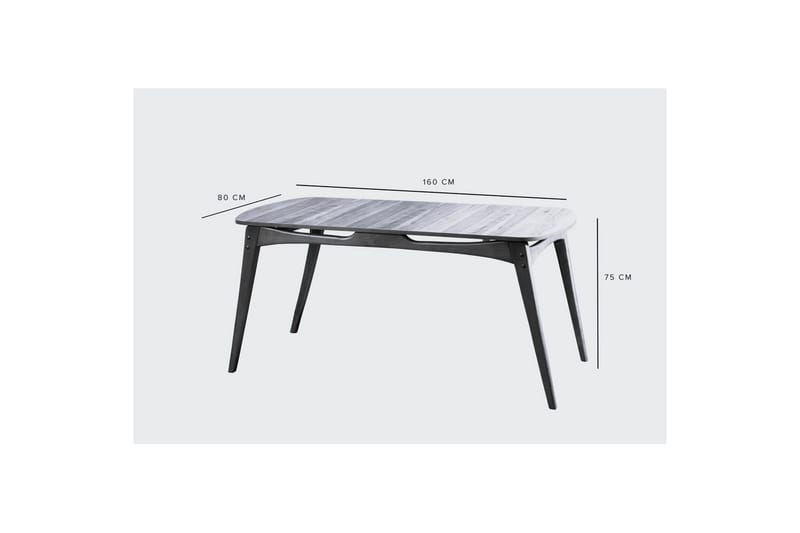 Touch Spisegruppe 160 cm Rektangulær - Natur - Møbler - Borde - Spisebordssæt