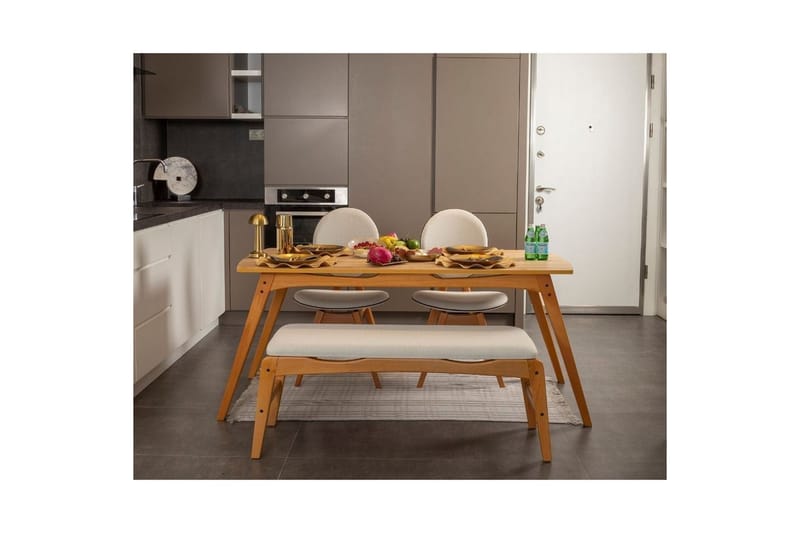 Touch Spisegruppe 160 cm Rektangulær - Natur - Møbler - Borde - Spisebordssæt