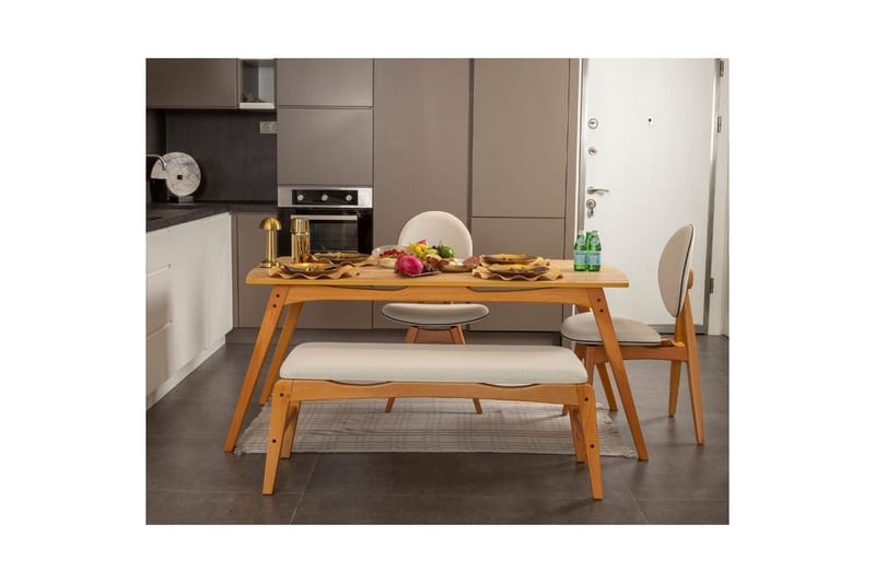 Touch Spisegruppe 160 cm Rektangulær - Natur - Møbler - Borde - Spisebordssæt