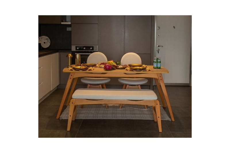Touch Spisegruppe 160 cm Rektangulær - Natur - Møbler - Borde - Spisebordssæt