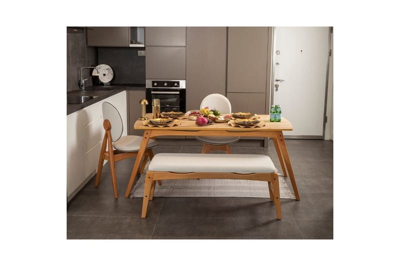 Touch Spisegruppe 160 cm Rektangulær - Natur - Møbler - Borde - Spisebordssæt