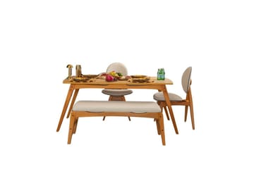 Touch Spisegruppe 160 cm Rektangulær - Natur - Møbler - Borde - Spisebordssæt