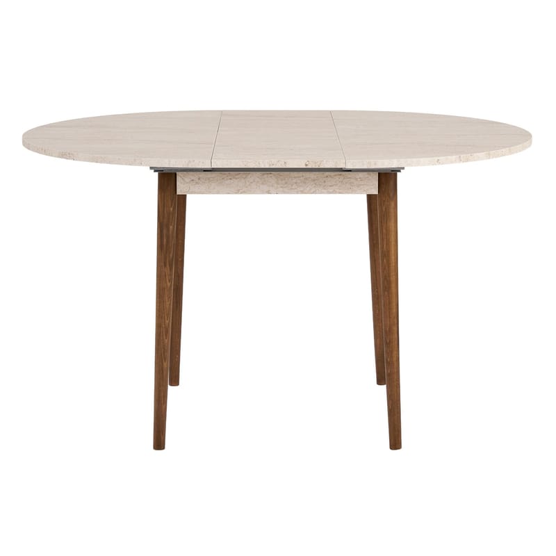 Tralven spisebord 131 cm rundt - Travertin og Valnød - Møbler - Borde - Spisebord og køkkenbord