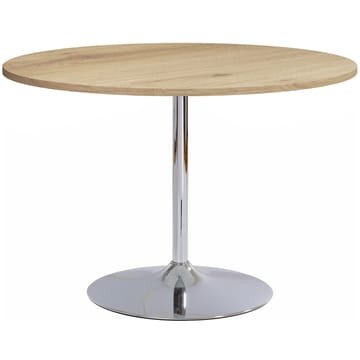 Trumpet spisebord rundt 110 cm - Eg/krom - Møbler - Borde - Spisebord og køkkenbord