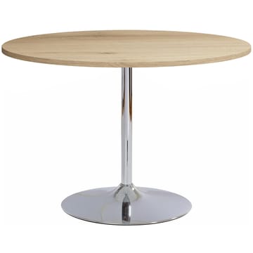 Trumpet spisebord rundt 110 cm - Eg/krom - Møbler - Borde - Spisebord og køkkenbord