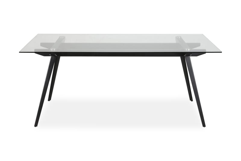 Tsar Spisebord 180 cm - Glas/Sort - Spisebord og køkkenbord
