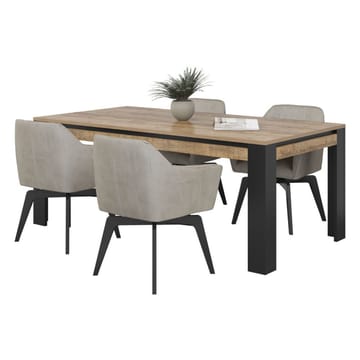 Tudor Rektangulært Spisebord 195 cm i Træ - Sort|Brun - Møbler - Borde - Spisebord og køkkenbord