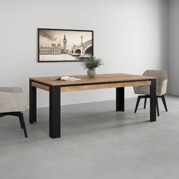 Tudor Rektangulært Spisebord 195 cm i Træ - Sort|Brun - Møbler - Borde - Spisebord og køkkenbord