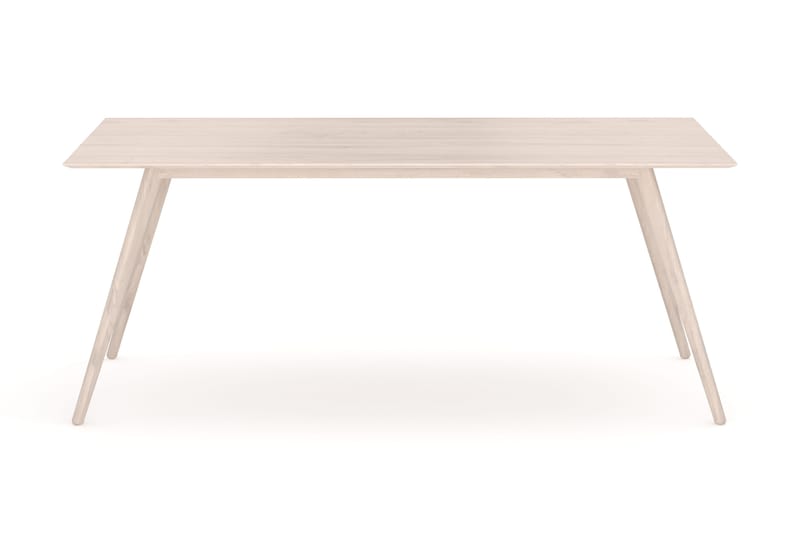 Tyrö rektangulært spisebord og køkkenbord 190x90 cm asketræ - Hvidlaseret - Møbler - Borde - Spisebord og køkkenbord