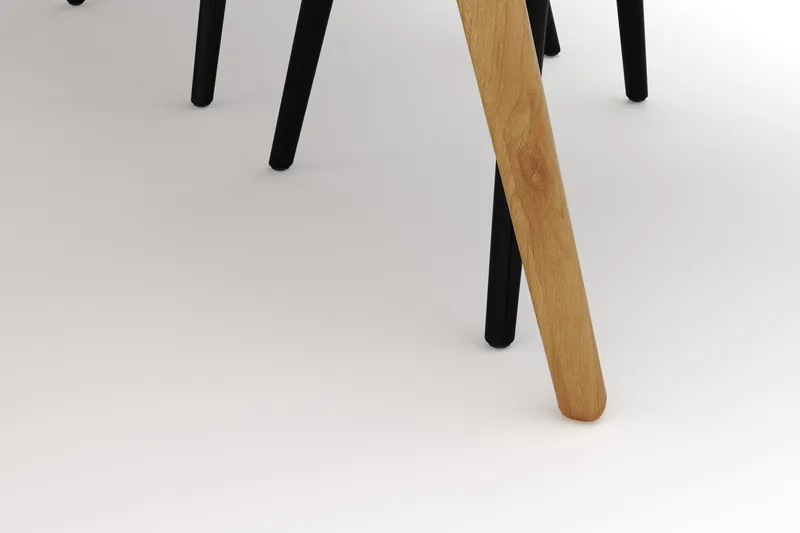 Tyrö Spisebordssæt med 6 Tyrö Armlænssstole - Oak/Black - Møbler - Borde - Spisebordssæt