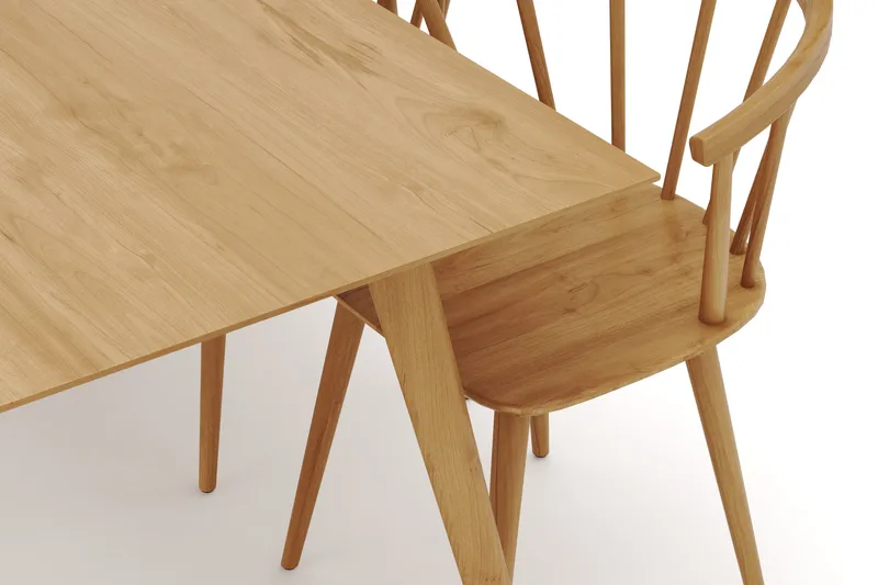 Tyrö Spisebordssæt med 6 Tyrö Armlænssstole - Oak/Oak - Møbler - Borde - Spisebordssæt