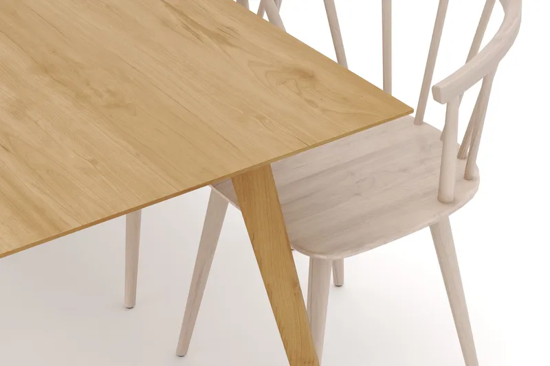 Tyrö Spisebordssæt med 6 Tyrö Armlænssstole - Oak/Whitewash - Møbler - Borde - Spisebordssæt