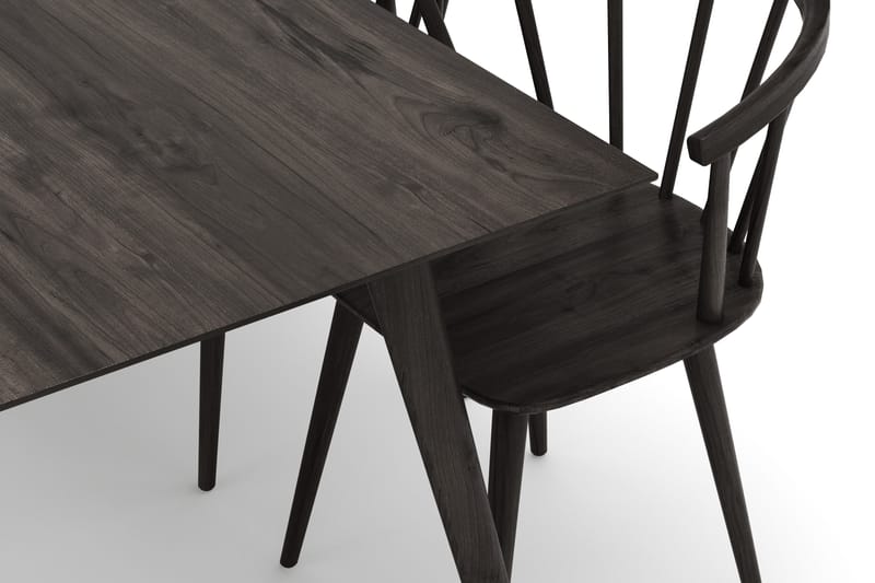 Tyrö Spisebordssæt med 6 Tyrö Armlænssstole - Smoked Oak/Smoked Oak - Møbler - Borde - Spisebordssæt