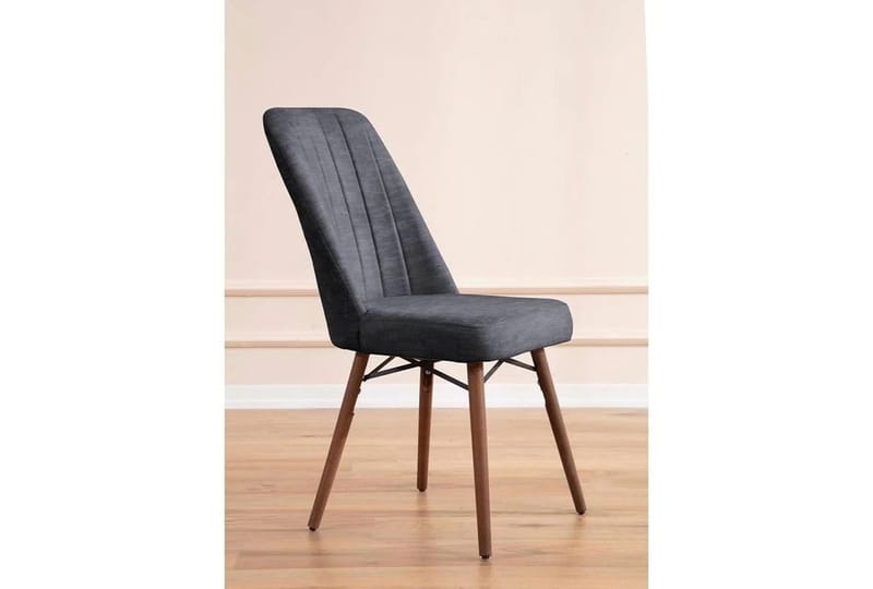 Udtrækkeligt spisebord- og stolssæt (5 dele) Homitis Lidyana (130 x 76 x 80 cm) Antracit - Antracit - Møbler - Borde - Spisebordssæt