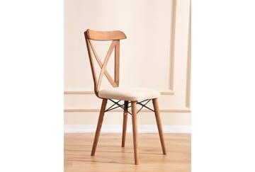Udtrækkeligt spisebord- og stolssæt (7 dele) Homitis Cenova (130 x 76 x 80 cm) Brun - Møbler - Borde - Spisebordssæt