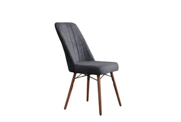 Udtrækkeligt spisebord- og stolssæt (7 dele) Homitis Lidyana (130 x 76 x 80 cm) Antracit - Antracit - Møbler - Borde - Spisebordssæt