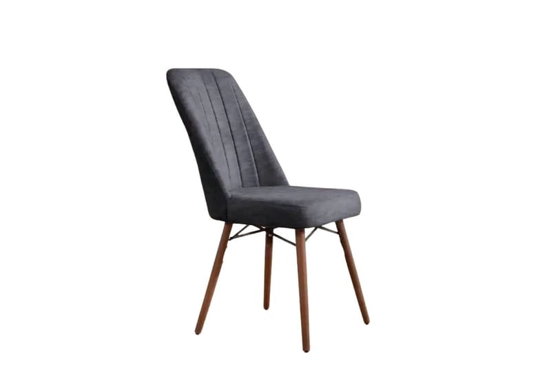 Udtrækkeligt spisebord- og stolssæt (7 dele) Homitis Lidyana (130 x 76 x 80 cm) Antracit - Møbler - Borde - Spisebordssæt