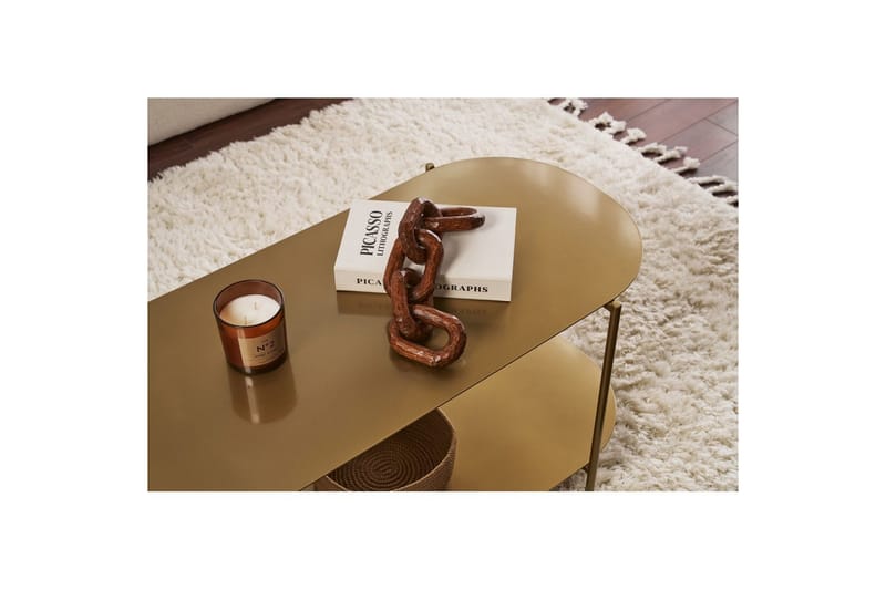 Ulvo Sofabord 100 cm - Guld - Møbler - Borde - Sofabord