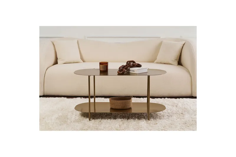 Ulvo Sofabord 100 cm - Guld - Møbler - Borde - Sofabord