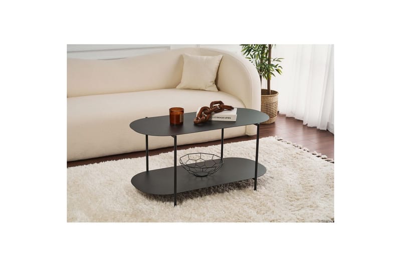 Ulvo Sofabord 100 cm - Sort - Møbler - Borde - Sofabord