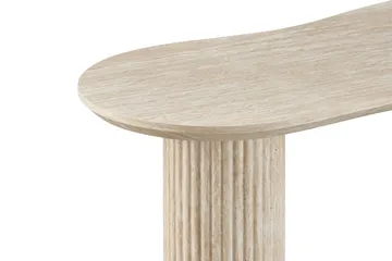 Uppveda Asymmetrisk Sofabord 130x70 cm med Travertinudseende - Beige - Møbler - Borde - Sofabord