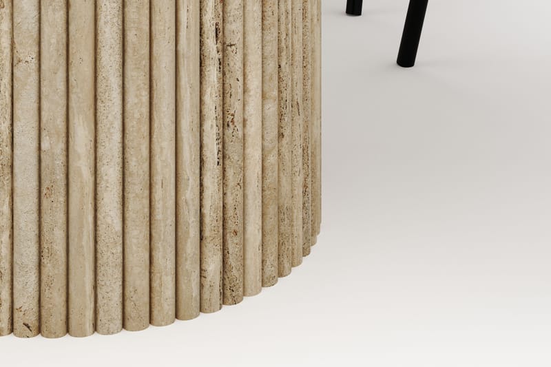 Uppveda Ovalt Spisebord 180x90 cm med 4 Berit Stole - Beige - Møbler - Borde - Spisebordssæt
