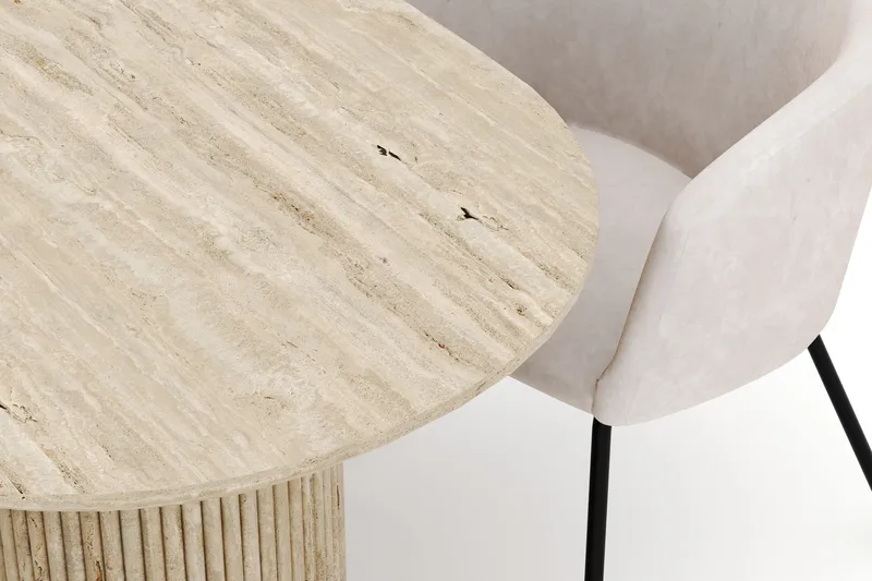 Uppveda Ovalt Spisebord 180x90 cm med 4 Berit Stole - Beige - Møbler - Borde - Spisebordssæt