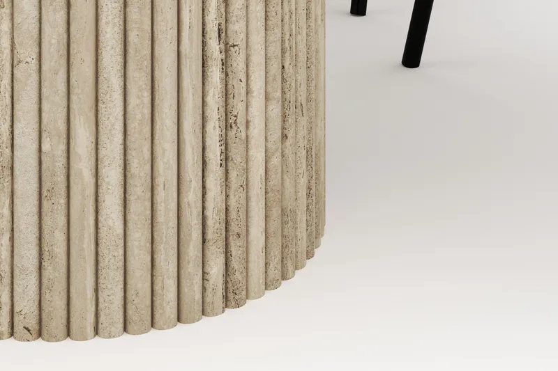 Uppveda Ovalt Spisebord 180x90 cm med 4 Berit Stole - Beige - Møbler - Borde - Spisebordssæt