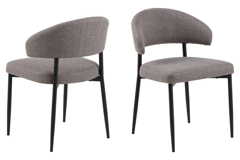 Uppveda Ovalt Spisebord 180x90 cm med 4 Sawako Greige Stole - Travertin/Greige - Møbler - Borde - Spisebordssæt