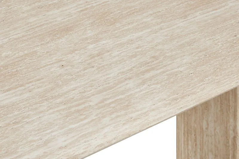 Uppveda Ovalt Spisebord 180x90 cm Travertinlook - Beige - Møbler - Borde - Spisebord og køkkenbord
