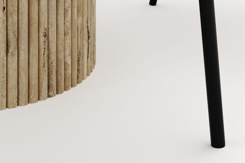 Uppveda Rundt Spisebord 120 cm med 4 Berit Stole - Beige - Møbler - Borde - Spisebordssæt