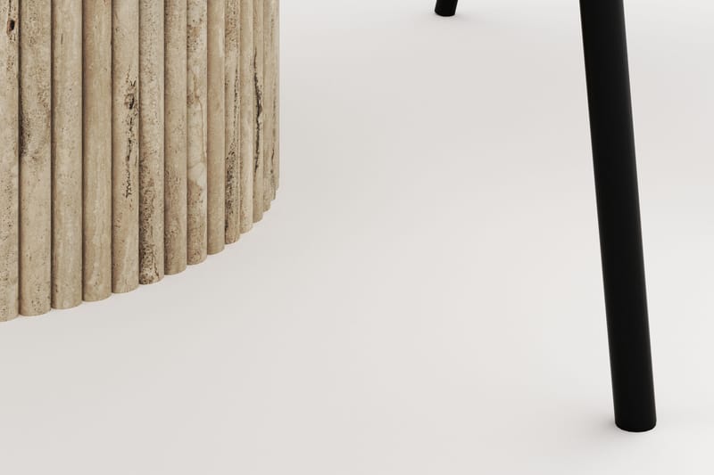 Uppveda Rundt Spisebord 120 cm med 4 Berit Stole - Beige - Møbler - Borde - Spisebordssæt