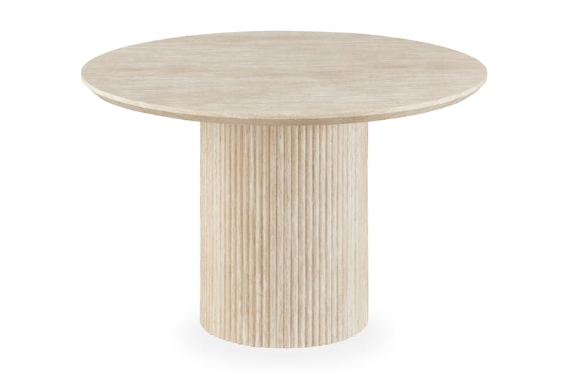 Uppveda Rundt Spisebord 120 cm med 4 Berit Stole - Beige - Møbler - Borde - Spisebordssæt