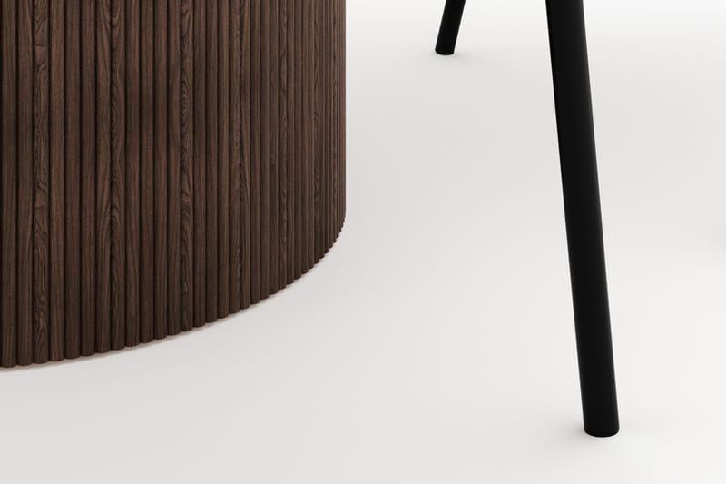 Uppveda Rundt Spisebord 120 cm med 4 Berit Stole - Brun - Møbler - Borde - Spisebordssæt