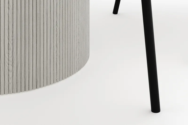 Uppveda Rundt Spisebord 120 cm med 4 Berit Stole - Hvid - Møbler - Borde - Spisebordssæt