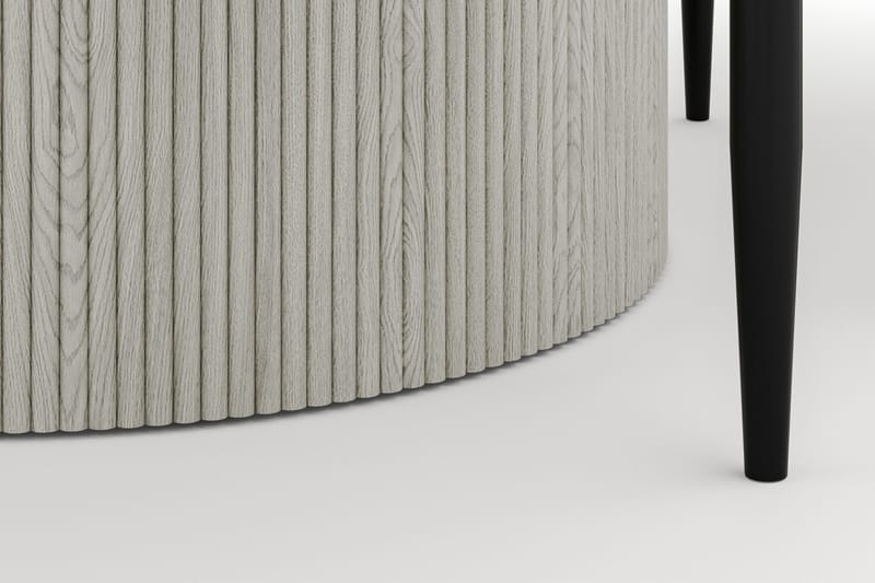 Uppveda Rundt Spisebord 120 cm med 4 Sawako Stole - Hvid - Møbler - Borde - Spisebordssæt