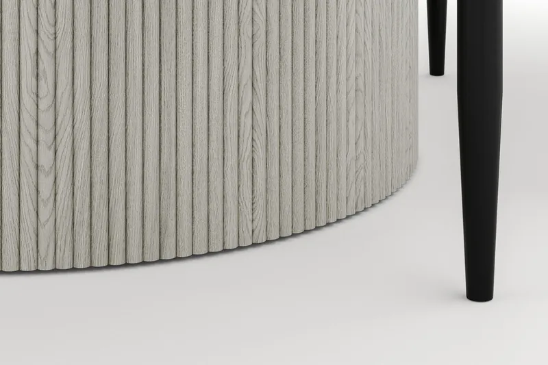 Uppveda Rundt Spisebord 120 cm med 4 Sawako Stole - Hvid - Møbler - Borde - Spisebordssæt