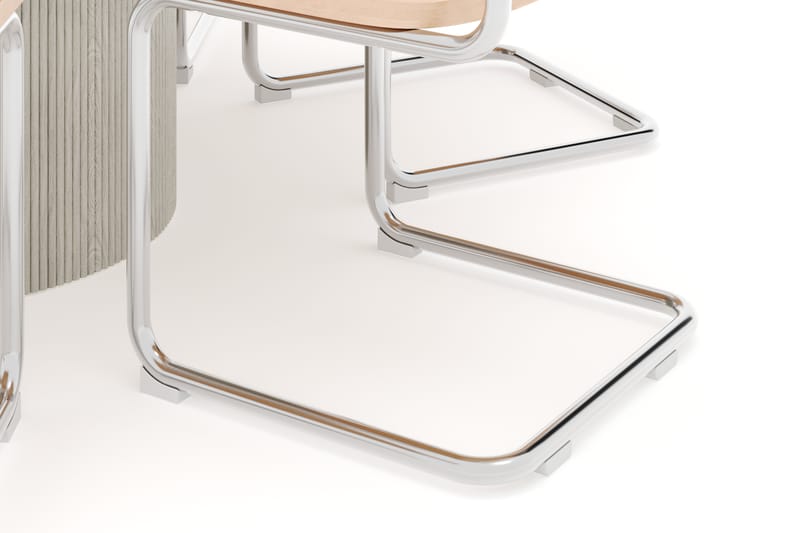 Uppveda Spisebord 120 cm Rund med 6 stk Build Matstkolar - Hvid - Møbler - Borde - Spisebordssæt