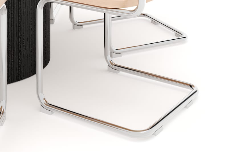 Uppveda Spisebord 120 cm Rund med 6 stk Build Matstkolar - Sort/Hvid - Møbler - Borde - Spisebordssæt