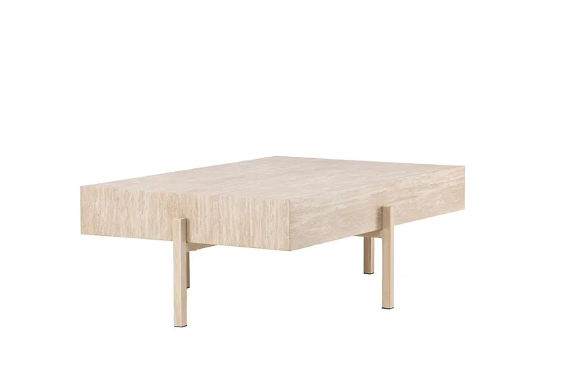 Vadholmen Sofabord 130x82 cm Rektangulært - Whitewash - Møbler - Borde - Sofabord