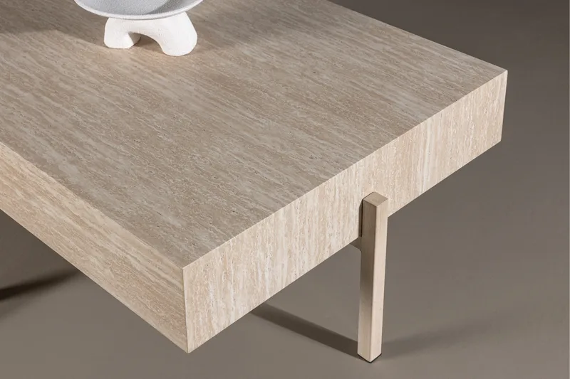 Vadholmen Sofabord 130x82 cm Rektangulært - Whitewash - Møbler - Borde - Sofabord