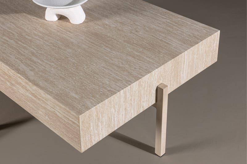 Vadholmen Sofabord 130x82 cm Rektangulært - Whitewash - Møbler - Borde - Sofabord