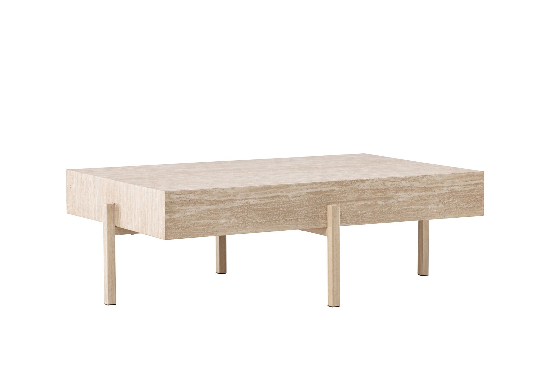 Vadholmen Sofabord 130x82 cm Rektangulært - Whitewash - Møbler - Borde - Sofabord
