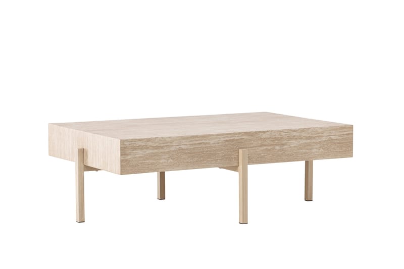 Vadholmen Sofabord 130x82 cm Rektangulært - Whitewash - Møbler - Borde - Sofabord
